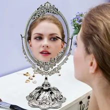 Сплав большой макияж зеркало Косметика Красота Инструменты принцессы двусторонний desktop Макияж Компактное косметическое зеркальце