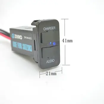 

Car Interface Dual USB Car Charger Connector Adapter and USB Audio MP3 Input for SUZUKI for Xiaomi for iPhone for Smartphone