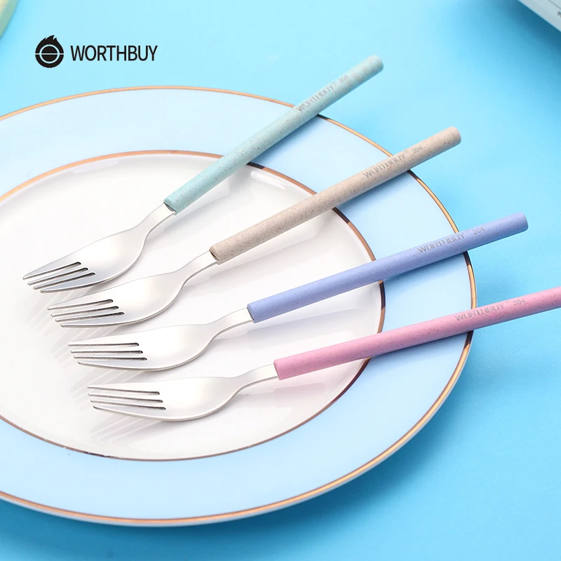WORTHBUY 2 Pcs/Set Кухня столовые приборы набор 304 Нержавеющая сталь посуда вилка ложка с