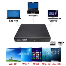 Professional USB 2.0 External CD DVD Combo CD-RW Drive Burner Writer For Notebook PC Portable SATA External Case Slim for Laptop