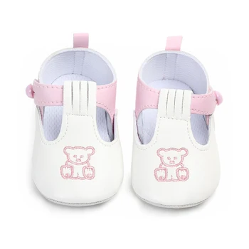 

Princess Baby Shoes PU Leather Girls Boy First Walkers Boat Bear Animal Newborn Shoes Autumn 0-18M