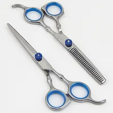 Семья 6CR13 6 дюймов с ножницы комплект макияж для резки и истончение горячие ножницы makas стрижка парикмахера инструменты Парикмахерские ножницы
