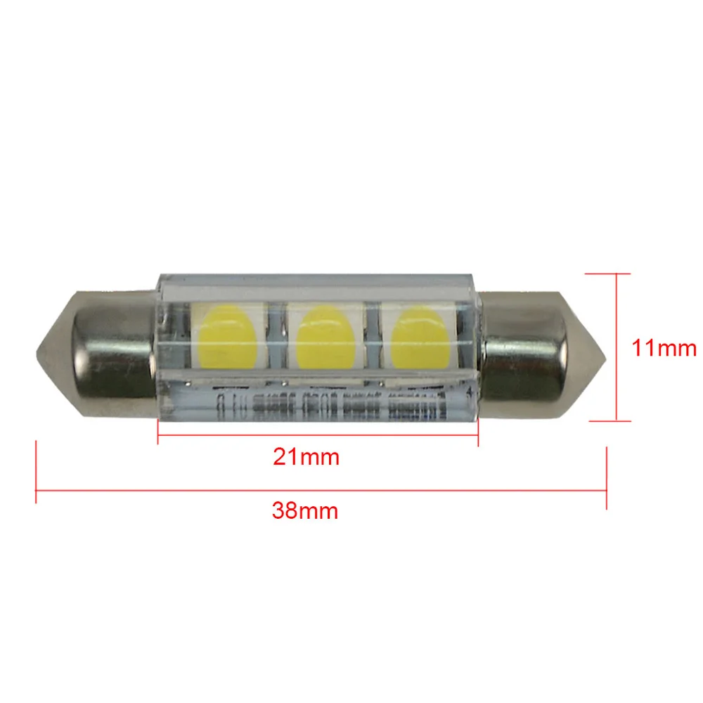 Festoon 38 мм LED Автомобильный свет Авто DC 12V биполярная Дверь Купол лампы для чтения