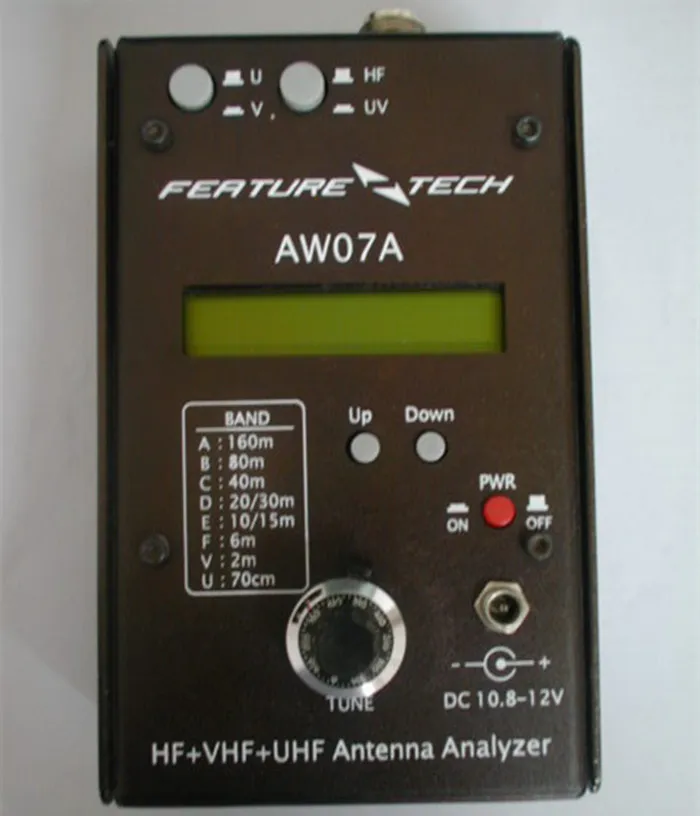 Коротковолновая радиосвязь радио HF+ UV рации радио рука Устанавливает Многополосная антенна анализатор AW07A 1,5-490 мГц