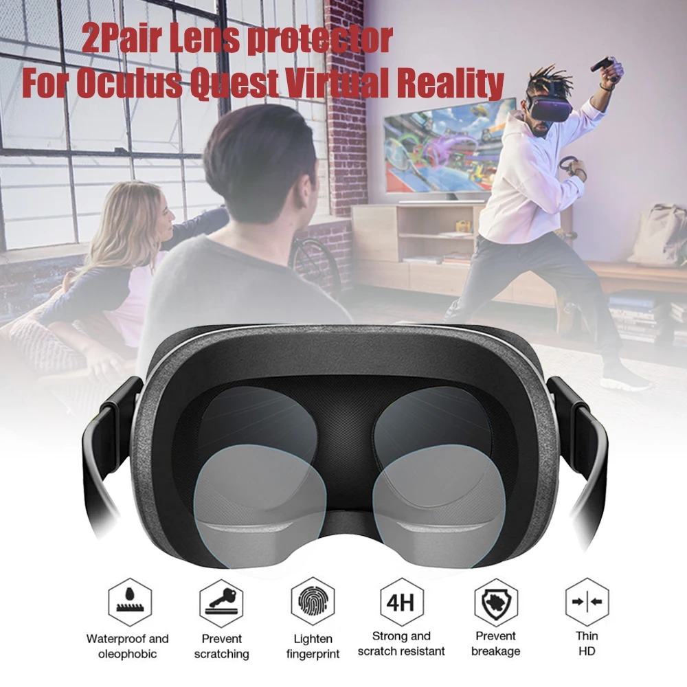 2 пары эластичная ТПУ пленка для VR Oculus Quest Oculus Rift S Oculus Go защита линз виртуальной реальности HD Прозрачная пленка Гидрогелевая пленка