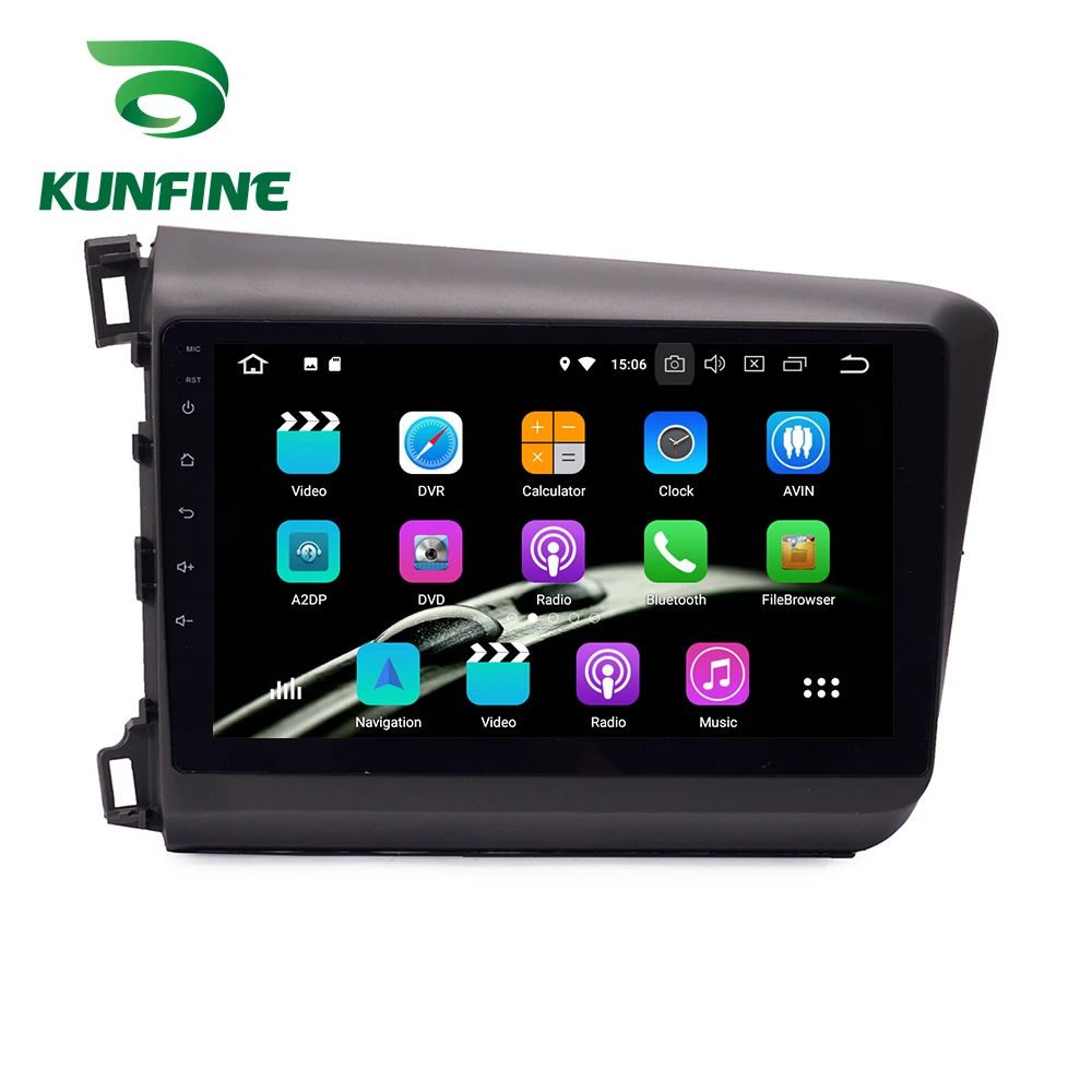 Perfect Android 9.0 Ram 4G Rom 64G PX6 Cortex A72 Car DVD GPS Multimedia Player Car Stereo For Honda Civic 2012-2015 Radio Headunit 5