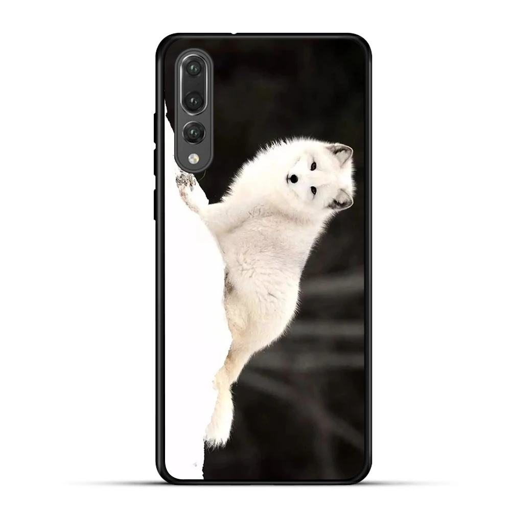 Мягкий силиконовый чехол для телефона Huawei Mate 20 lite White fox lovely cunning pro 10 Lite Luxury