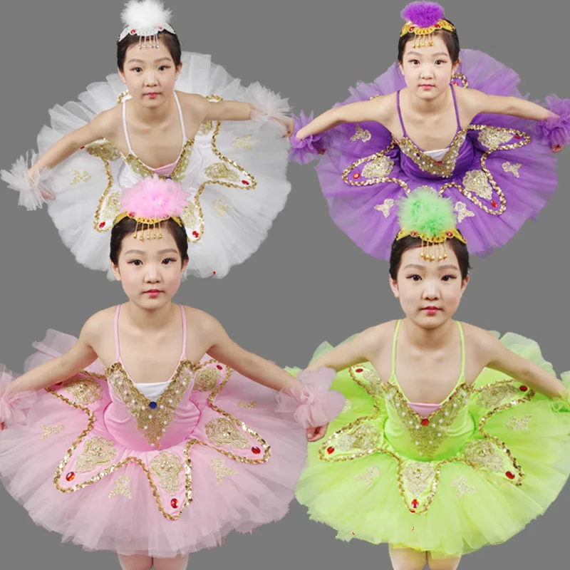 

Swan Lake Ballet Costumes Children's Ballet Tutu Dance Dress Costumes Kids Girls Stage Wear Ballroom Dancing Dress Outfits