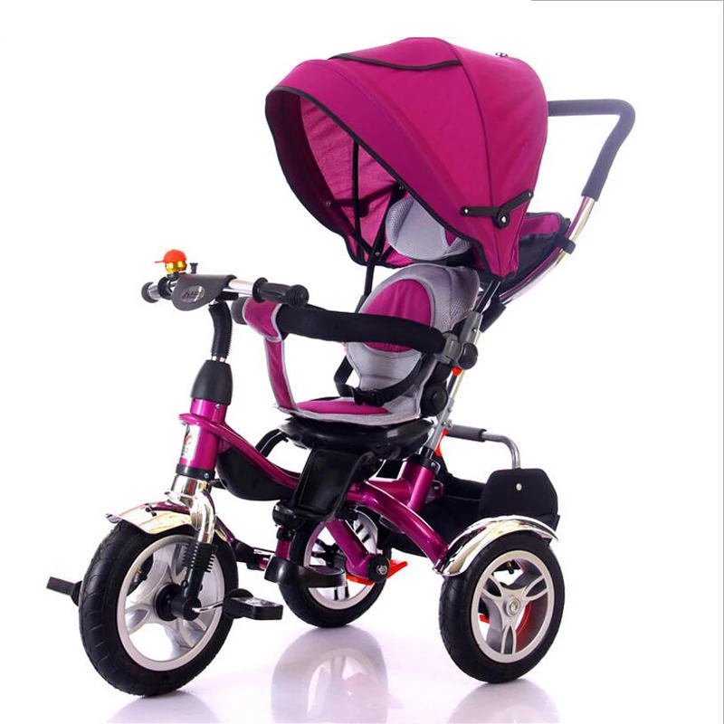 2018 new children's tricycle seat can rotate children's bicycles to