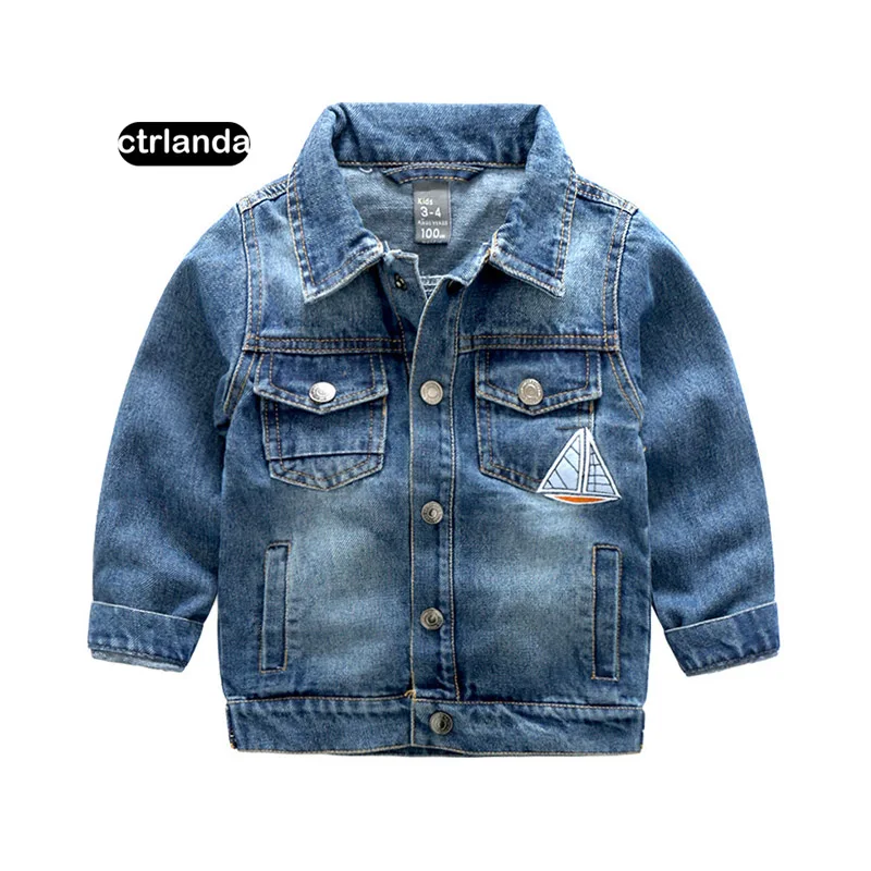 baby boy denim parka jacket coat kids cotton jeans outerwear winter boy