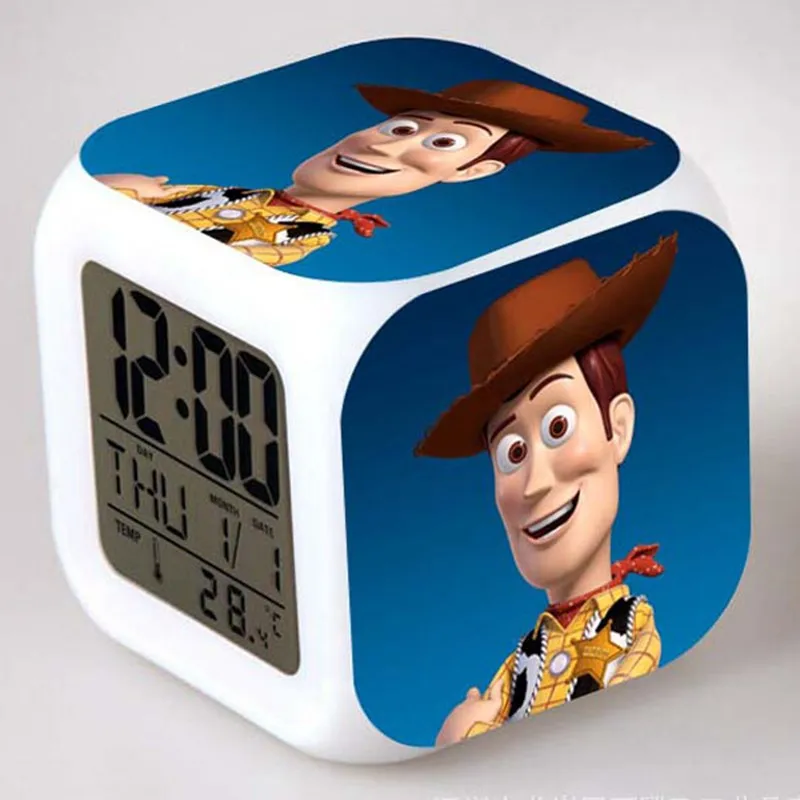 Night Light Glowing LED Alarm Clocks Toy Story Watch reloj despertador