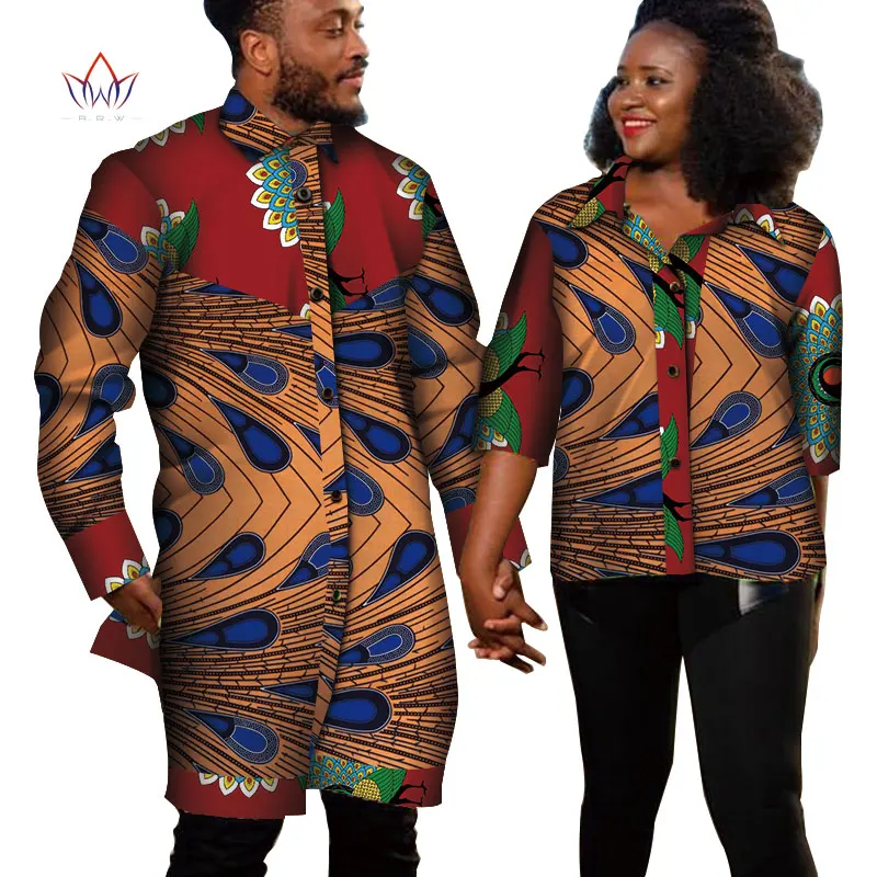 Dashiki 2019 высокое качество Сладкий Одежда для пар Африканский Воск Для женщин и мужчин рубашка Костюмы Базен плюс Размеры одежда для вечерние