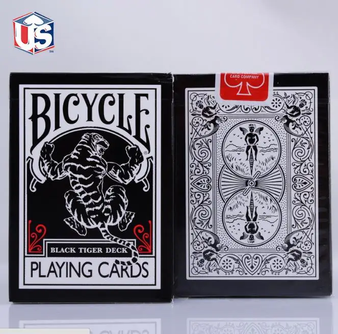 

1 PC Black Tiger TCC Black Deck Tigers Red Pips Second Edition Ohio Bicycle Playing Card Decks Magic Tricks Magic Poker Cards