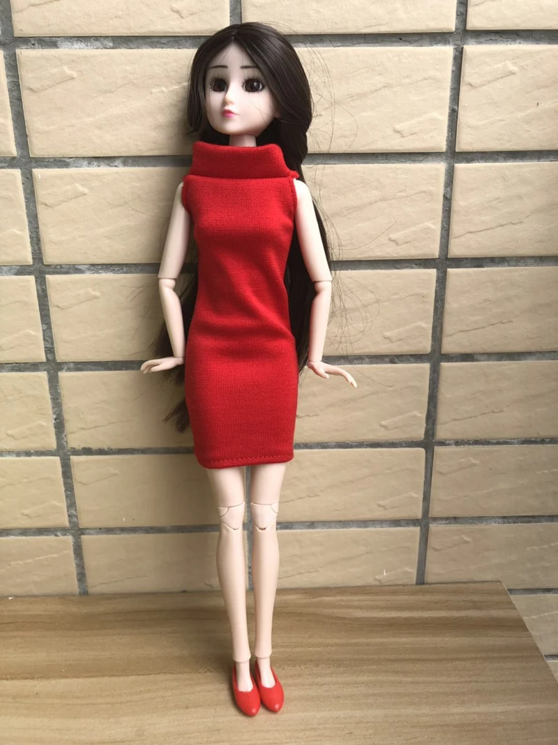 3D голова темно-каштановые прямые волосы DIY аксессуары для 1/6 BJD кукла как для 16 суставов тела лучший подарок для девочки детская игрушка