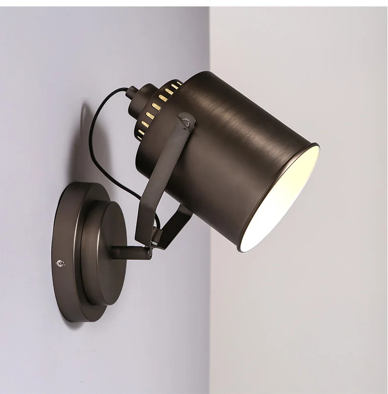 

Loft Industrial Wall Sconce Personality Wrought Iron Vintage Wall Lamp Art Studio Concept Led Wall Light
