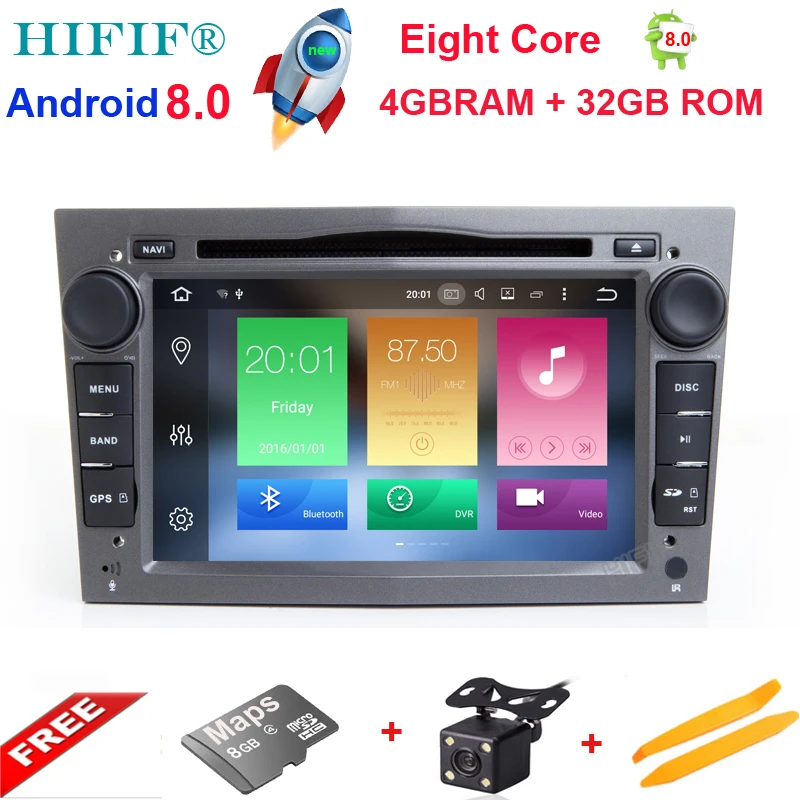 Cheap IPS HD 2 Din Android 8.0 For Opel Astra HJG Steering-Wheel Car DVD Player Multimedia HD1080P Wifi 3G Bluetooth OBD2 USB SD AUX 0