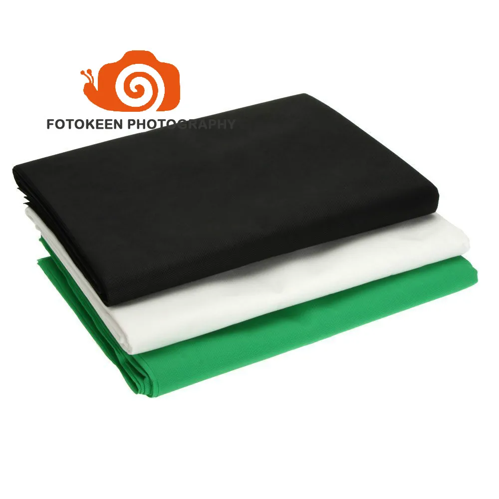 

1.5*3M/5 x10FT Photography Studio Non-woven Cloth Backdrop,Chroma Key Solid Color Fabric Background,Black White Green(optional)