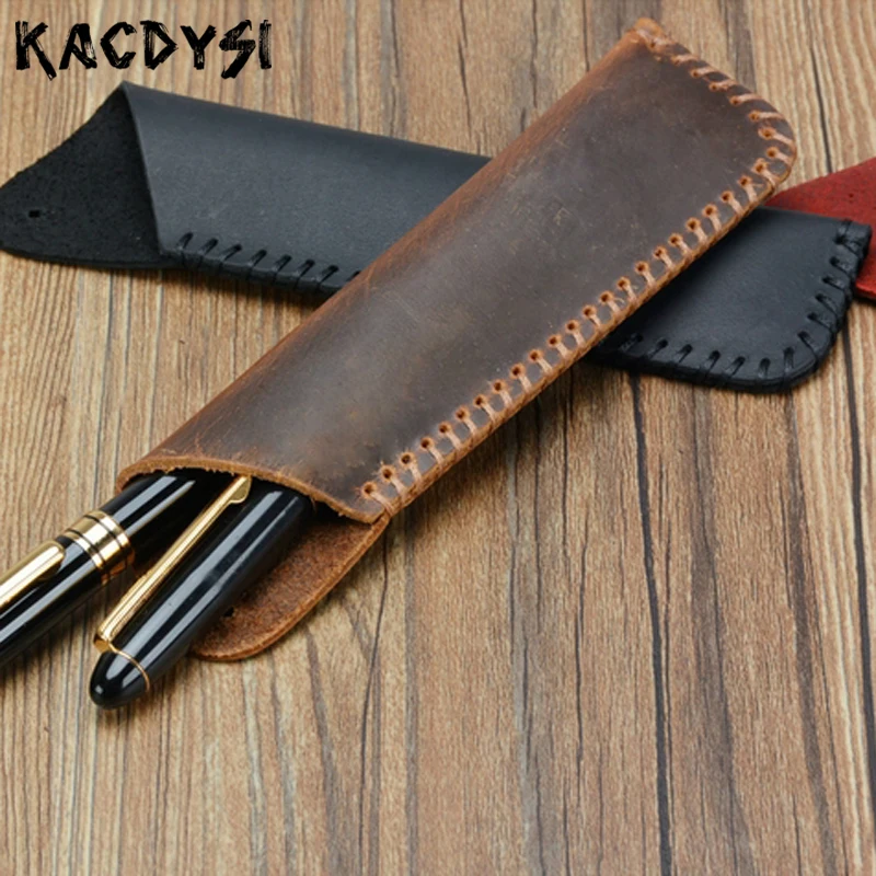 Оригинальная мягкая Мужская ручка из натуральной яловой кожи сумки карандаш
