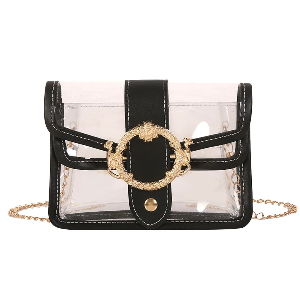 

2019 PVC Jelly Bag Women Small Transparent Shoulder Handbags Mini Mobile Phone Purse Brand Crossbody Messenger Bag for Girls HOT