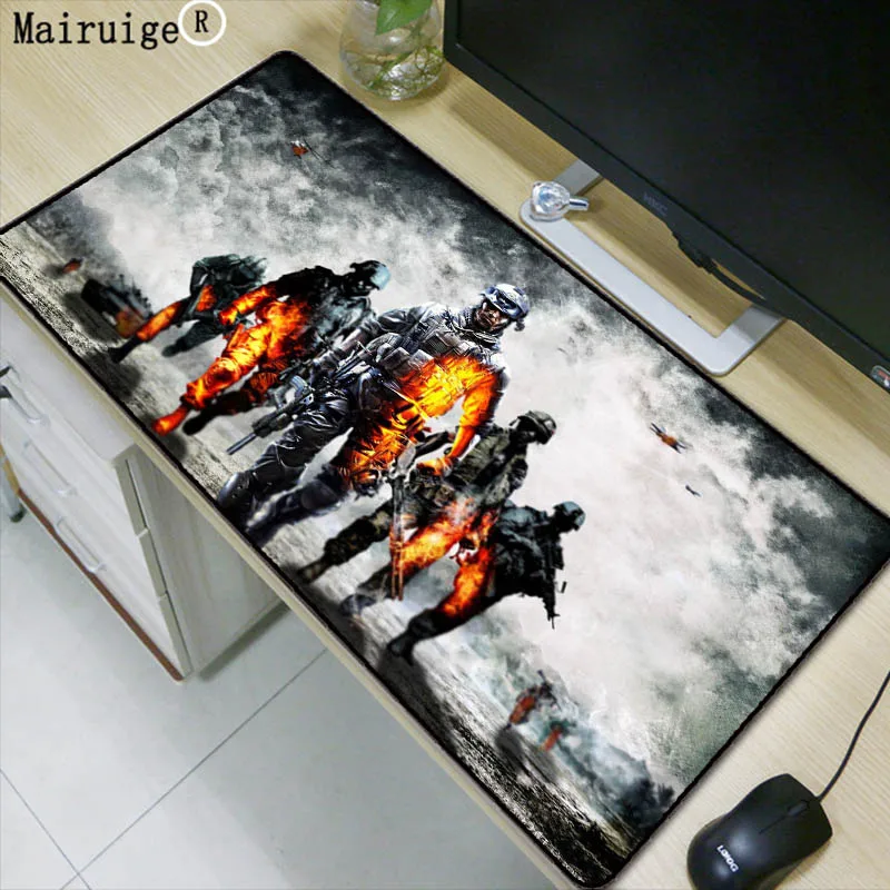 

Mairuige Battlefield Mouse Pads Speed Large Lock Mouse Pad High Quality Rubber Gamer Soft Keyboards Gaming Mousepad 40x90 Cm