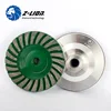 Z-LION Diamond Grinder Cup 1 piece 4" #70 Diamond Grinding stone wheeI AIuninum Backer Grinding WheeI for MarbIe Stone PoIish