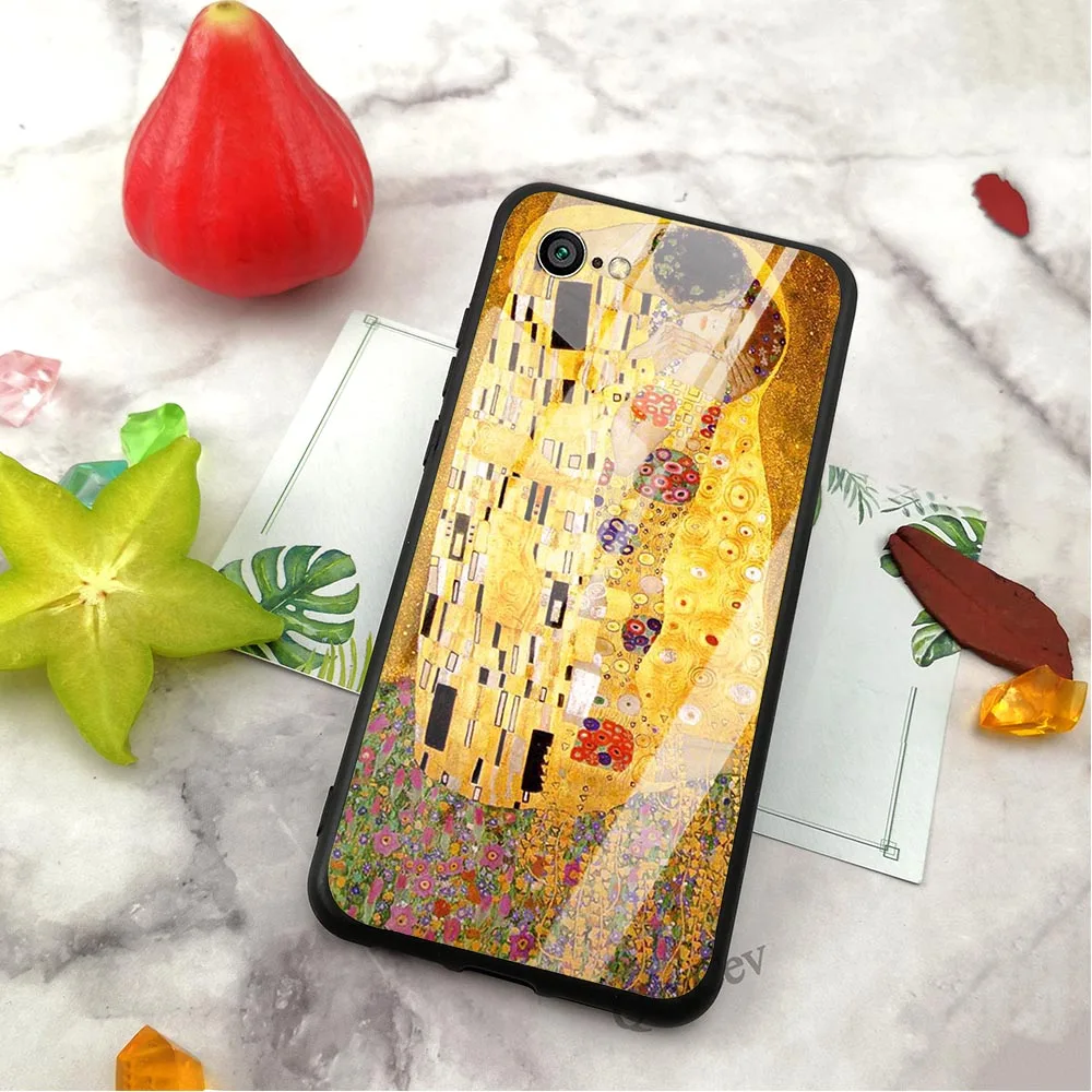 Противоударный чехол Kiss by Gustav Klimt чехол из закаленного стекла для телефона для iPhone Xs Max 11 pro чехол X 6 6S XR 8 Plus 7 5S 5 SE