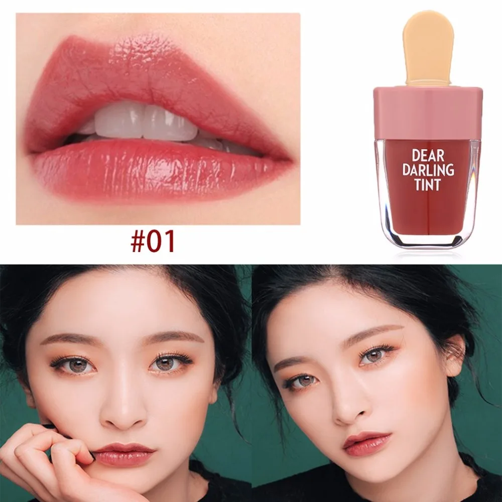 

2018 Waterproof Liquid Lipstick Ice-Cream Shaped Dear Darling Lip Tints Makeup Moisturizing Lasting Natural Charming Lip gloss