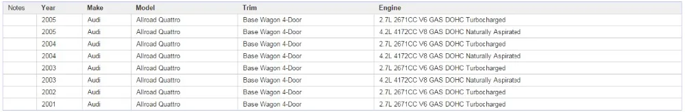 This part is compatible with 8 vehicle(s)