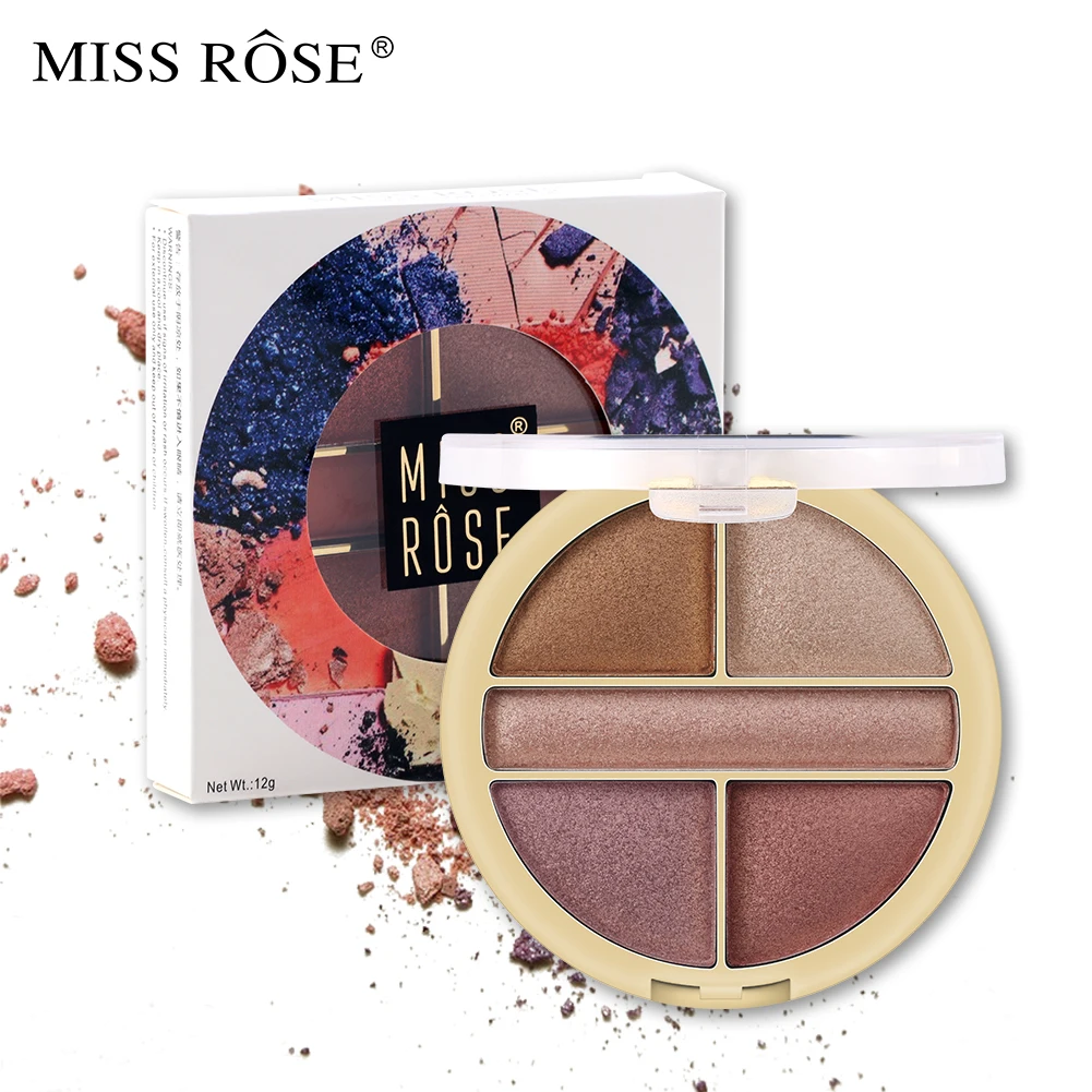 MISS ROSE 5 видов цветов матовое стекло с перламутровым эффектом тени для век Палитра