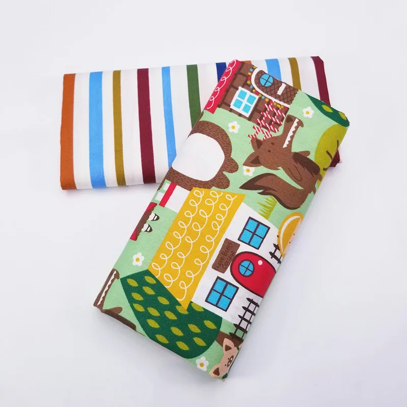 

100% Cotton Twill Fabric Printing Quilting Textile Cotton Fabric Handmade DIY Sewing Quilting Dormitory Sheets Breathable Fabric