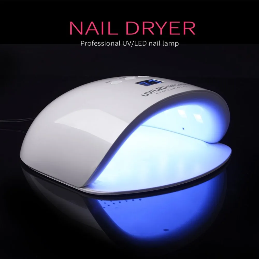 

DC 12V/2A 24W Professional Fashionable Unique Design Intelligent Induction Three Setting Buttons UV/LED Nail Lamp Nail Dryer