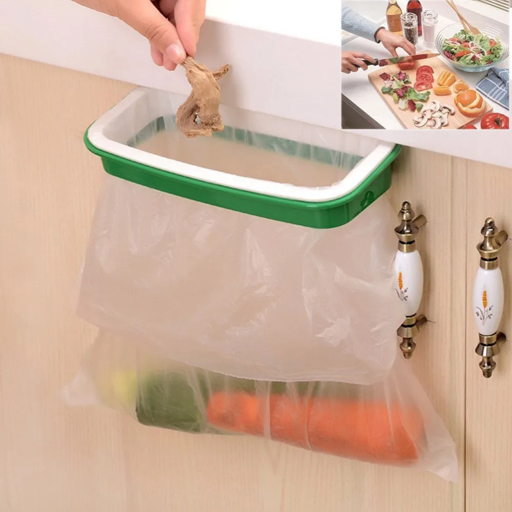 Creative Hanging Trash Garbage Bag Holder for Kitchen Cupboard
