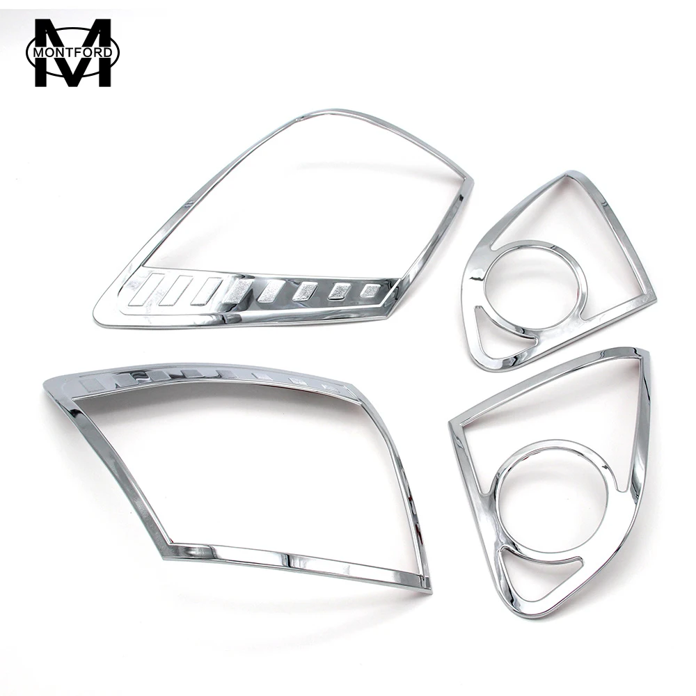 

MONTFORD ABS Chrome Rear Light Lamp Frame Tailight Cover Decoration Accessories 4Pcs For Nissan Qashqai Dualis 2007 2008 2009