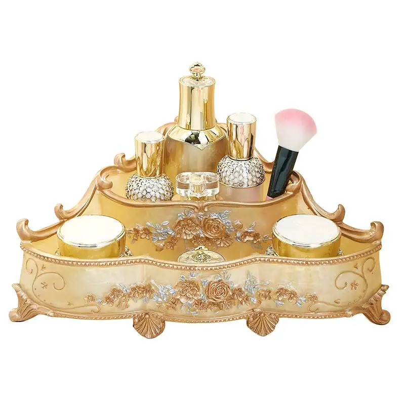 

Bathroom corner European style storage box creative new cosmetics storage box desktop remote control finishing box