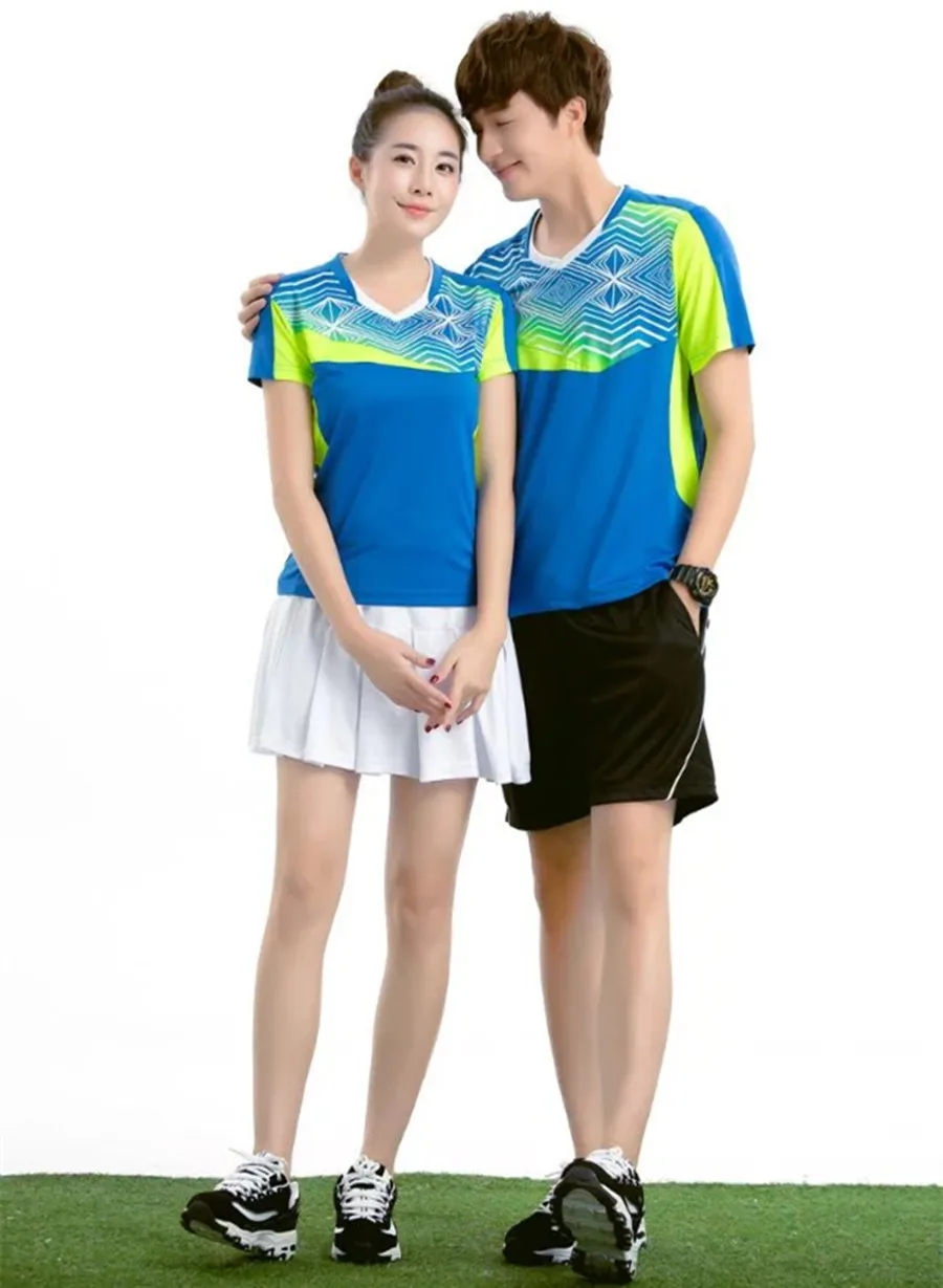 ZMSM Спортивная тренировочная рубашка женские теннисные рубашки высококачественные дышащие быстросохнущие футболки с v-образным вырезом для бадминтона, настольного тенниса NM5053