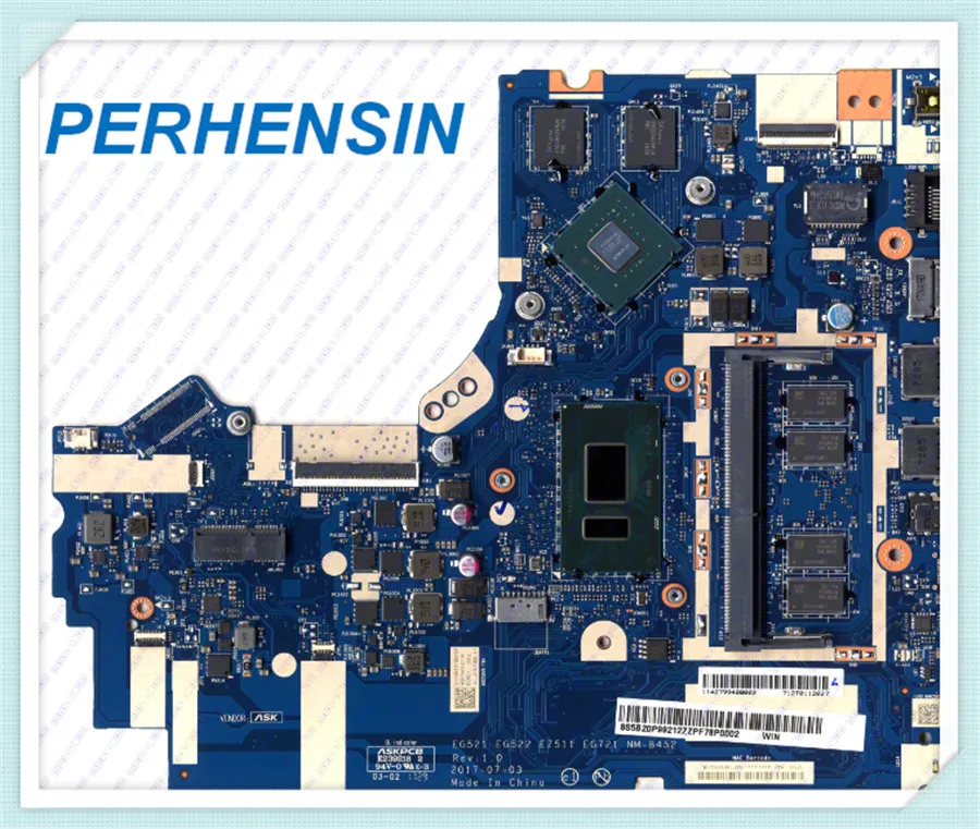  Original For Ideapad 520-15IKB MOTHERBOARD I7-8550 NM-B452 5B20Q15583 100% Work Perfectly