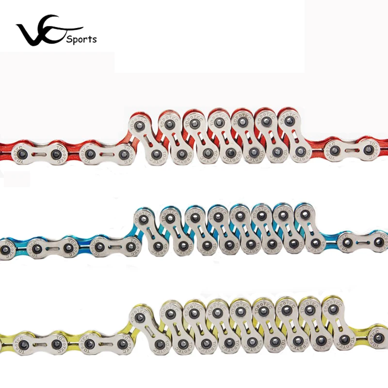 S 10 s велосипедные цепи многоцветный г 258 г сверхлегкий полный полый велосипед цепи 10 скоростей 116 ссылки MTB Горный шоссейный велосипед переменная 30 Скорость