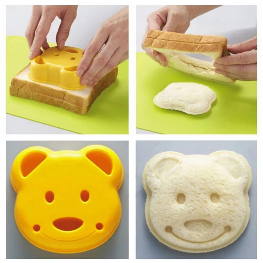 DIY Sandwich Mold Cutter Little Bear Shape Sandwich Mold Bread Cake