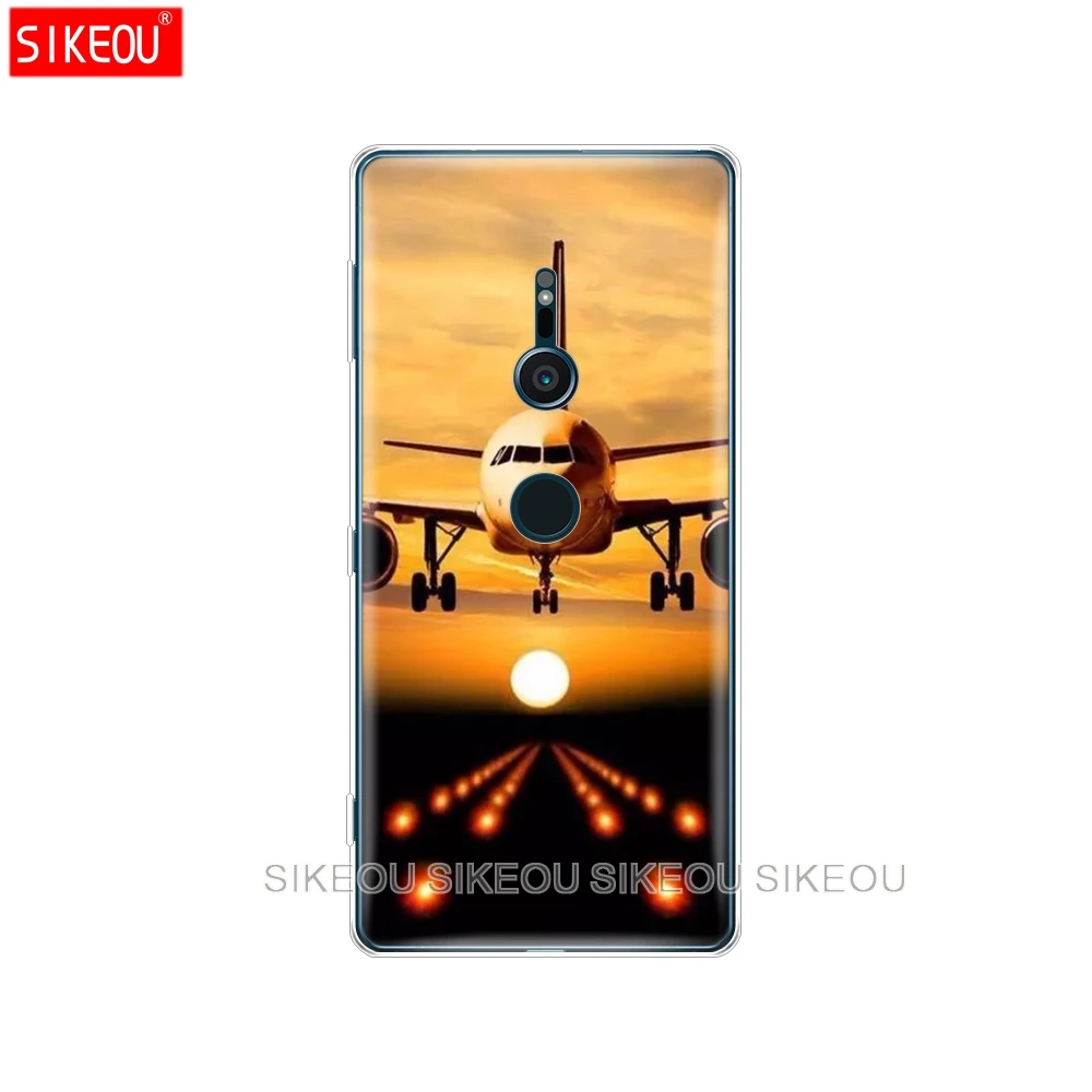 Силиконовый чехол для телефона sony xperia XA1 XA2 ULTRA PLUS L1 L2 XZ1 XZ2 compact XZ PREMIUM самолет