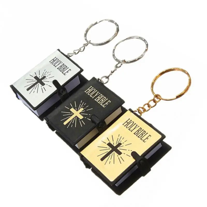 

Key Ring Mini Delicate Holy Bible Book Keychain Decoration Key Chain For Men