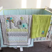 Новинка хорошее качество 7 шт. аппликация Детская кроватка детская кроватка Постельные принадлежности комплект для девочек и мальчиков одеяло/Стёганое одеяло установлены Простыни бамперы для автомобиля юбка