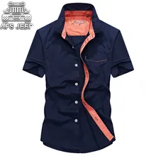 Одежда с короткими рукавами мужские летние тонкие повседневные рубашки хлопок карман мужские модные футболки с короткими рукавами твердые M~ 4XL обычные повседневные рубашки
