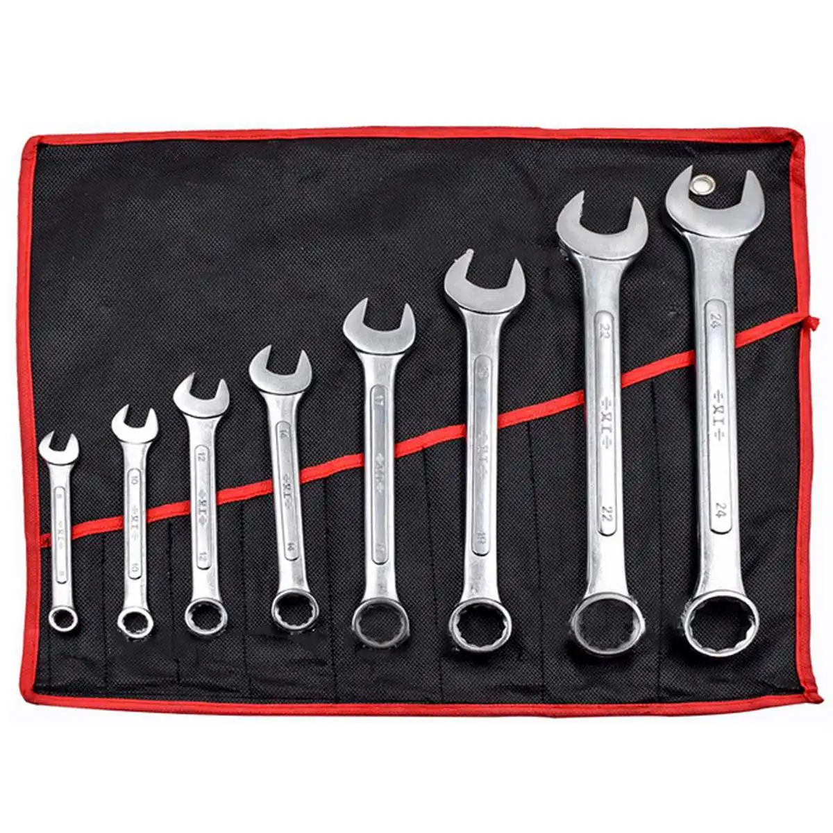 

8pcs 45# Steel Combination Spanner Set 8-24mm Garage DIY Workshop Hand Tool