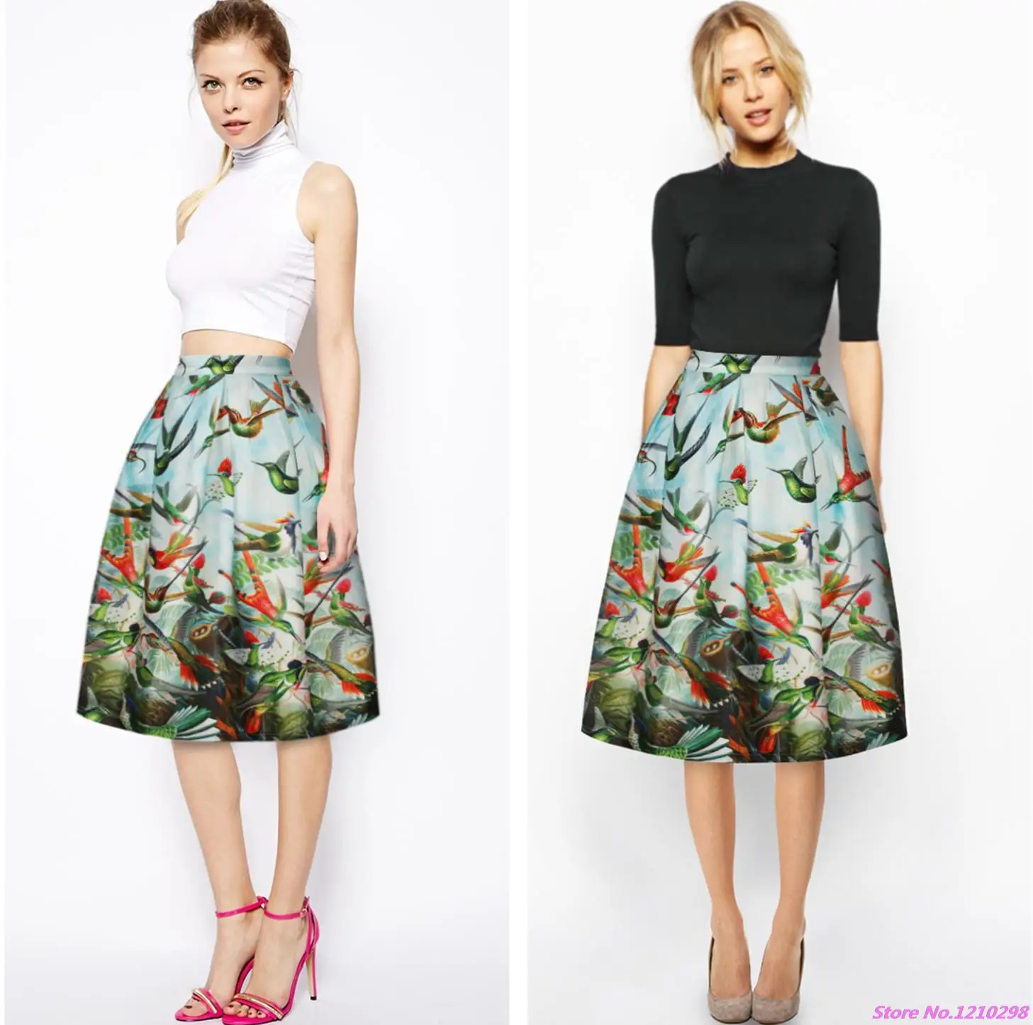 Knee long skirts Shop the selection of knee length skirts at ModCloth! Find cute knee length skirts in a variety of chic colors, stylish silhouettes, and pretty patterns.