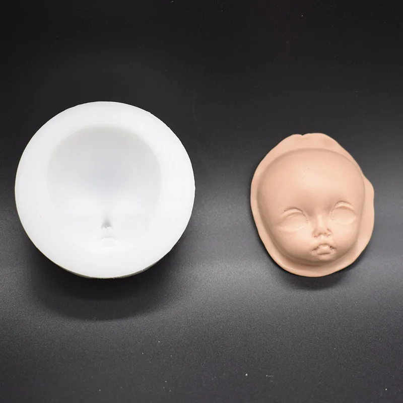 3D силиконовая форма для детей DIY глина аниме статуя BJD голова кукла бетонные