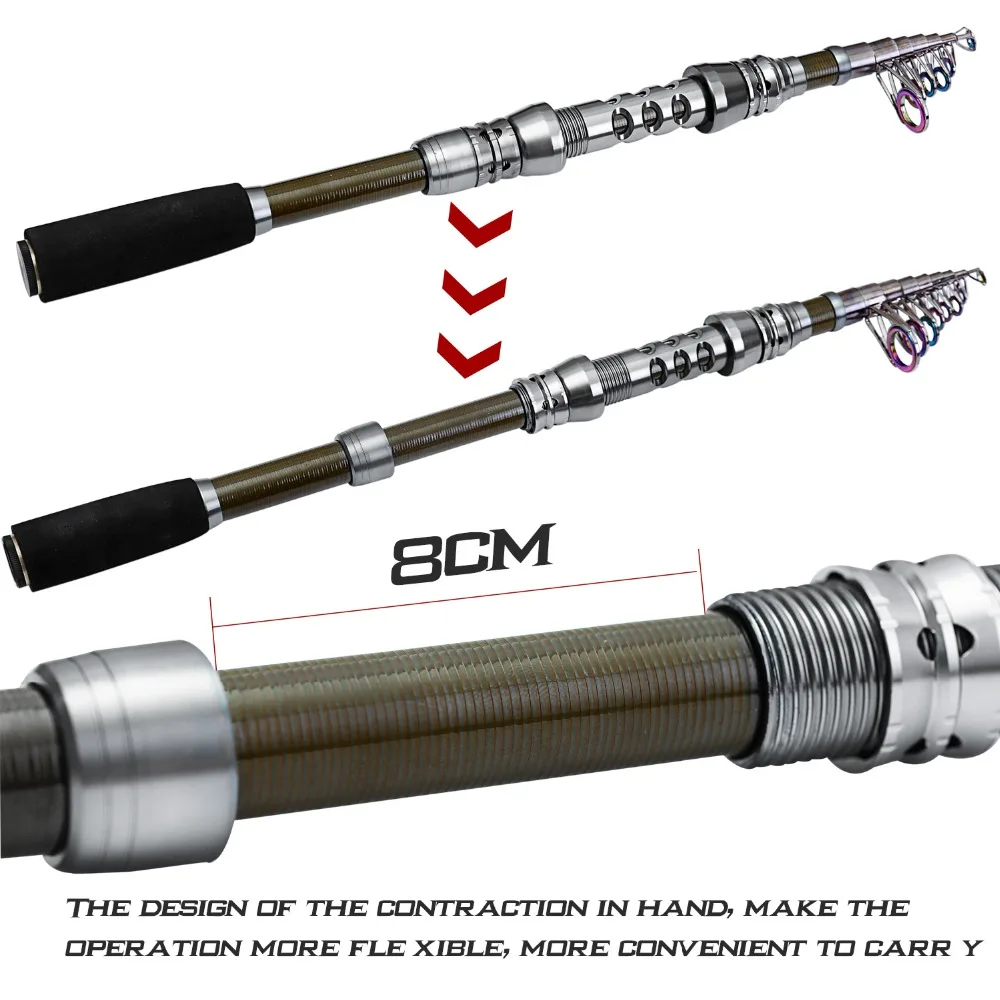 Sougayilang 1,8-3,3 м телескопическая спиннинговая Удочка 99% углеродное волокно портативная Удочка снасть удочка для морской рыбалки снасти Pesca