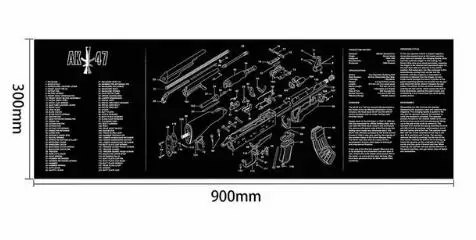 AR15 AK47 пистолет резиновые перчатки для уборки коврик с Запчасти схема и инструкции оружейников коврик для верстака Мышь коврик для Glock SIG P226 P229 - Цвет: AK47