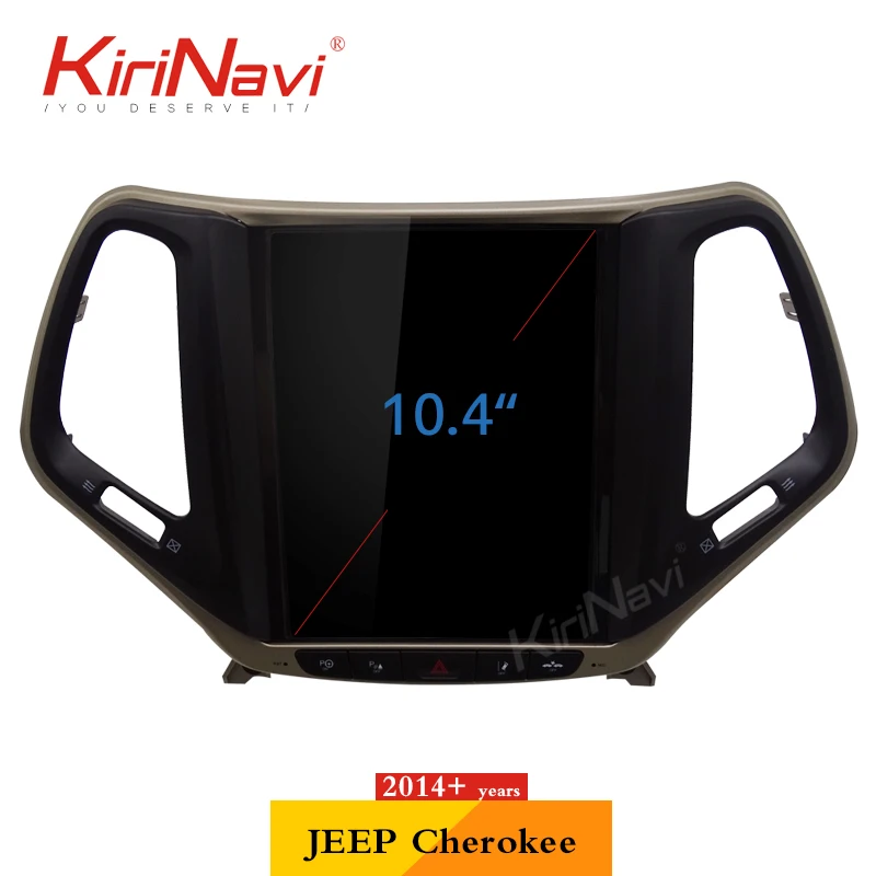Discount KiriNavi Vertical Screen Tesla Style Android 8.1 10.4" Car Radio GPS Navigation For JEEP Cherokee Car Dvd Multimedia Player 2015 1