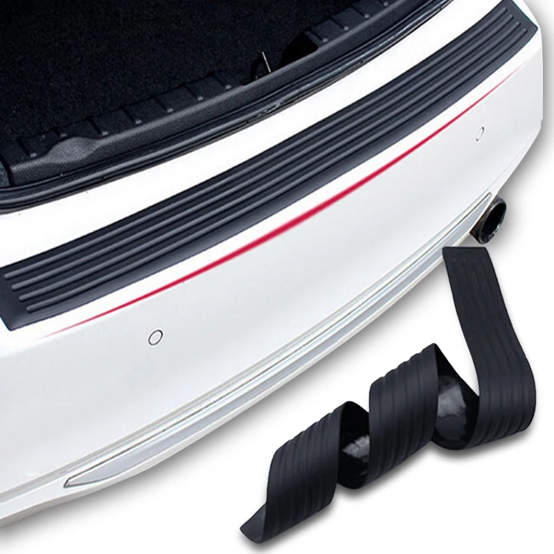 Стайлинга автомобилей 90/105 см внедорожник, задняя часть бампера протектор резины Магистральные Подоконник пластины Защита от царапин Pad для Audi A4 B8 Q5 A5 Q7 A3 A6 Mazda CX5
