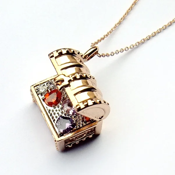 Vintage Luxury Treasure Chest Chain Necklace Gold Color Ethnic Vintage Luxury Treasure Chest Chain Necklace Gold Color Ethnic Jewelry For Women Friends Bijoux Femme Best Accessories In Pendant Necklaces From